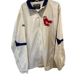 Majestic Boston Red Sox MLB‎ Jacket Full Zip Windbreaker Cooperstown Mens XL